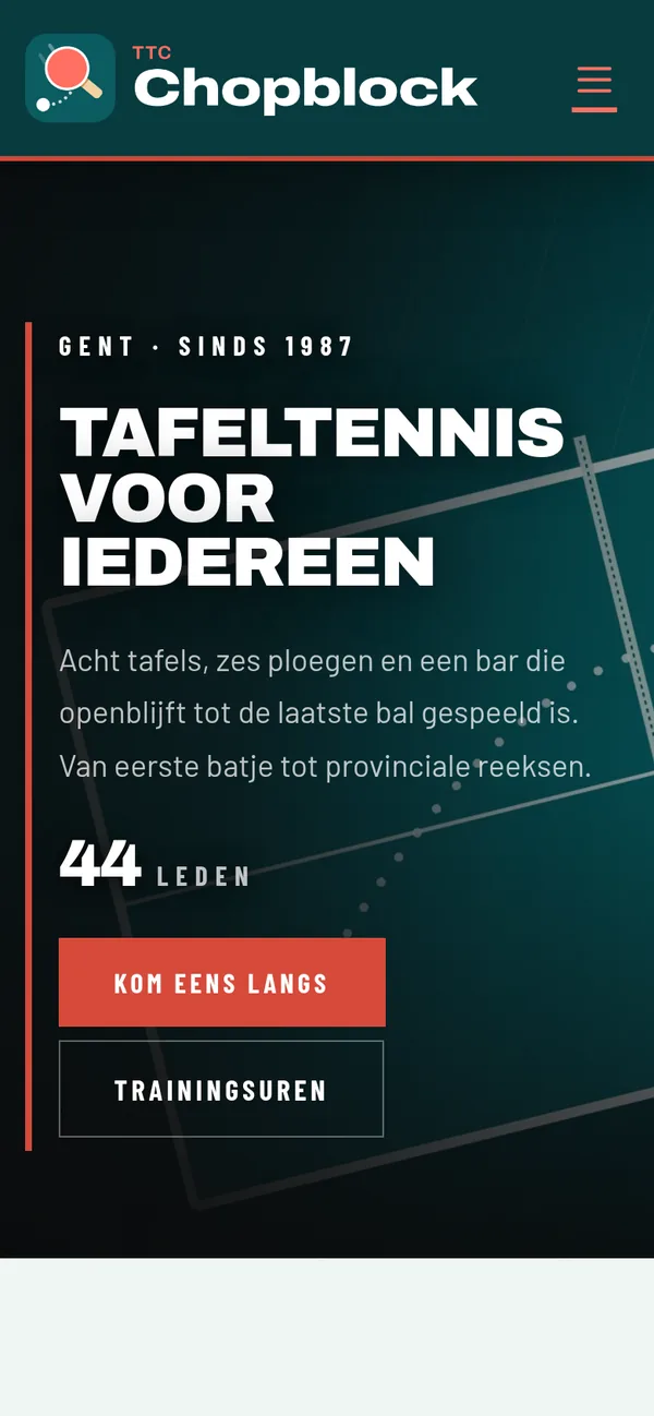 Dezelfde website op een telefoon.